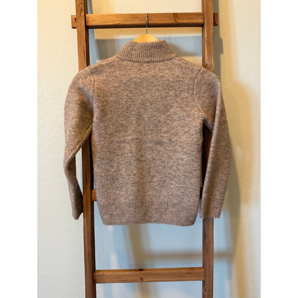 Canadiana Canada Quarter Zip Sweater Taupe Brown Pullover Size youth medium - Picture 7 of 7